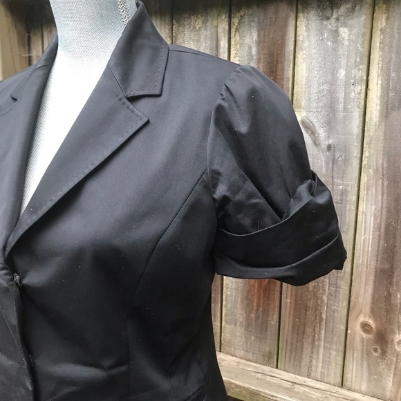 Elie Tahari Black Puffy Sleeve Jacket Size 8 - Picture 4 of 6